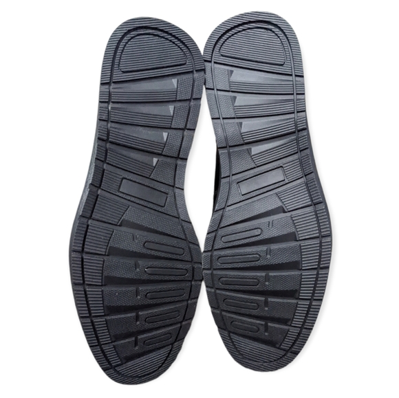 Black Faux Leather Wingtips - Picture 3 of 5